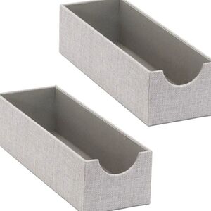 New in box! Household Essentials narrow gray organizer trays set of 2
